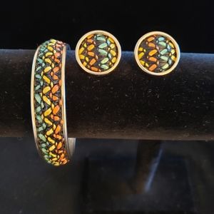 Sarah Coventry Vintage Bangle & Clip On Earrings